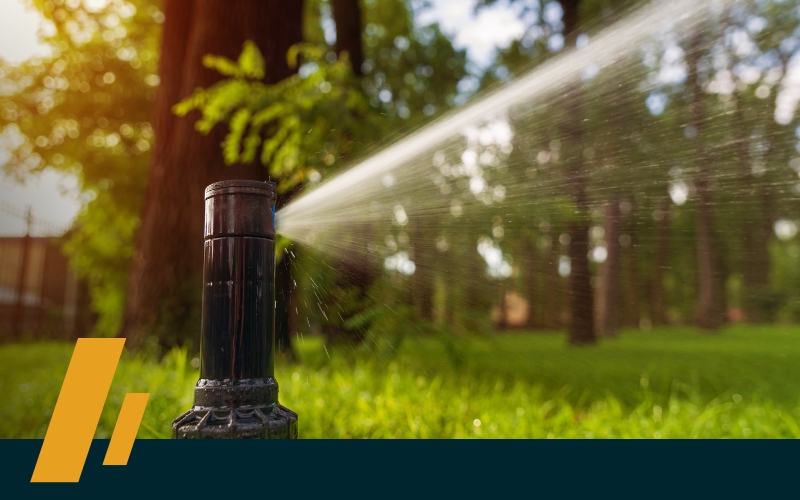 Benefits of Outdoor Plumbing Services - Dirt Cheap Sewer Co. image of a sprinkler