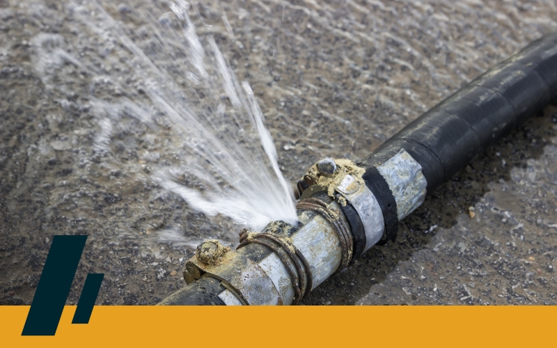 Importance of Outdoor Plumbing Maintenance - Dirt Cheap Sewer Co. image of a broken water line