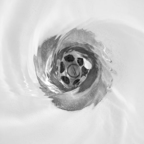 water going down a drain