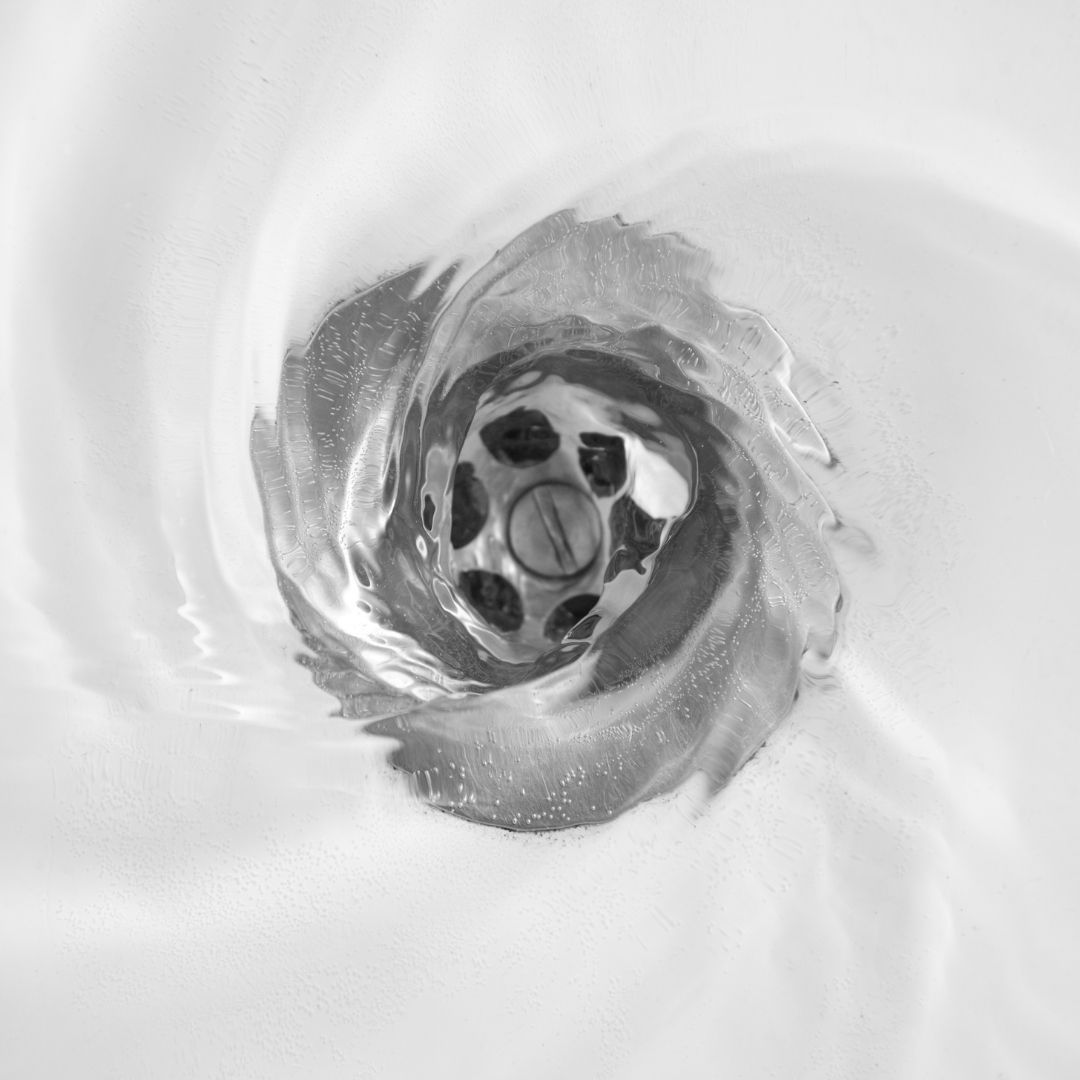 water going down a drain