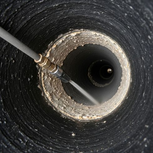 hydro jetting a pipe