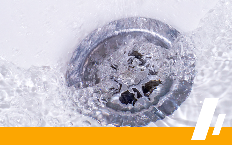 Water going down a drain